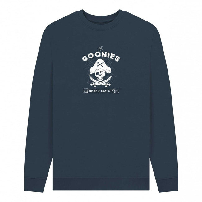 Navy Blue - Front - The Goonies Unisex Adult Never Say Die Pirate Sweatshirt