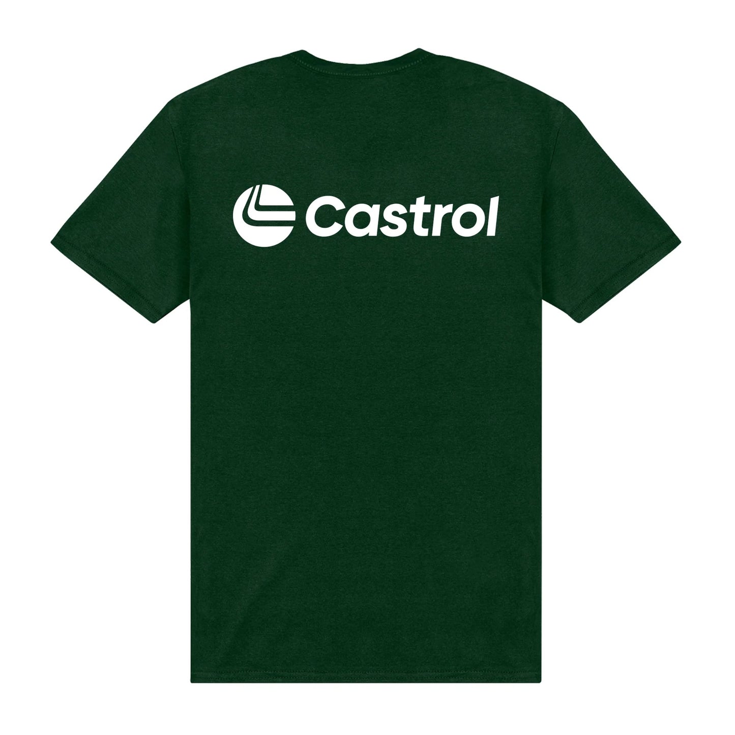 Dark Green - Back - Castrol Unisex Adult Mono Pocket Print T-Shirt
