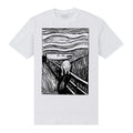 White - Front - Apoh Unisex Adult Munch Lino T-Shirt