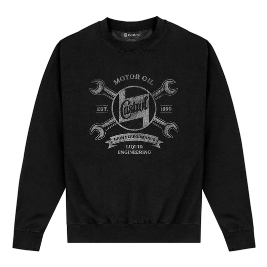 Black - Front - Castrol Unisex Adult Est 1899 Sweatshirt