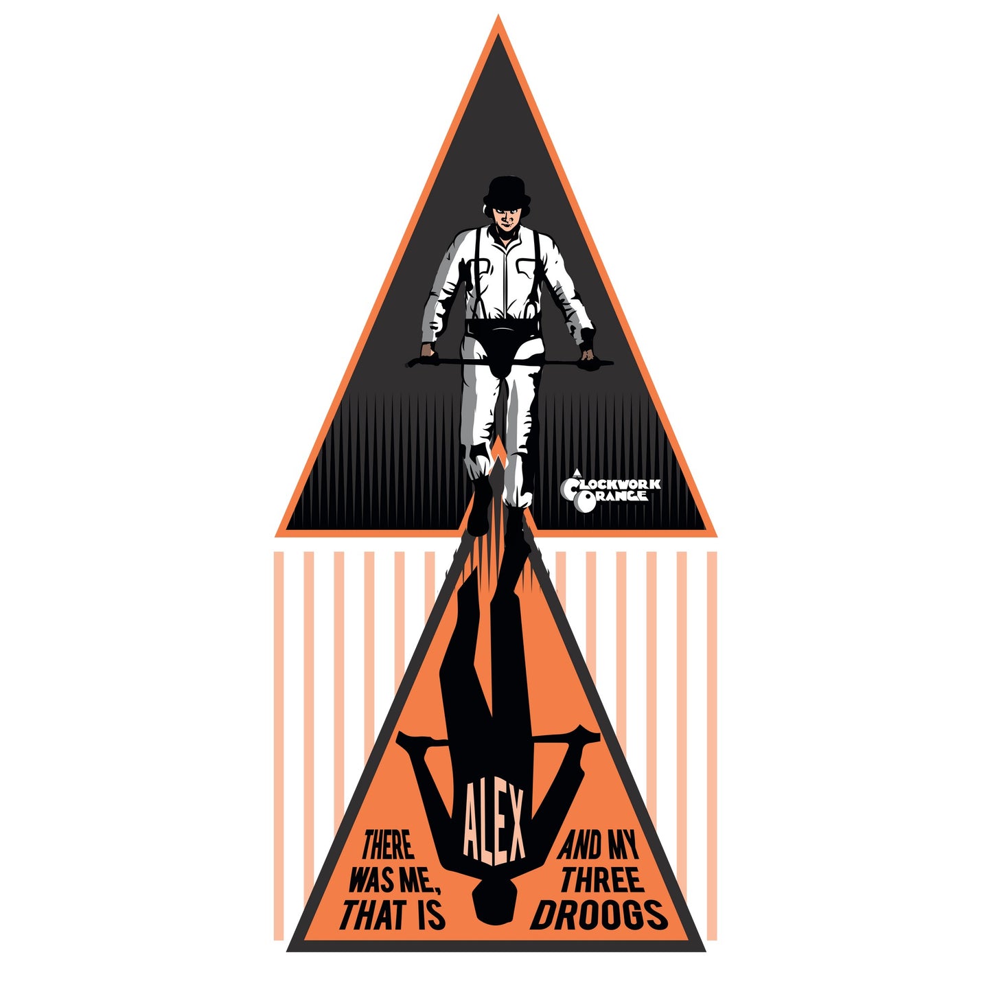 Black - Side - A Clockwork Orange Unisex Adult Three Droogs T-Shirt