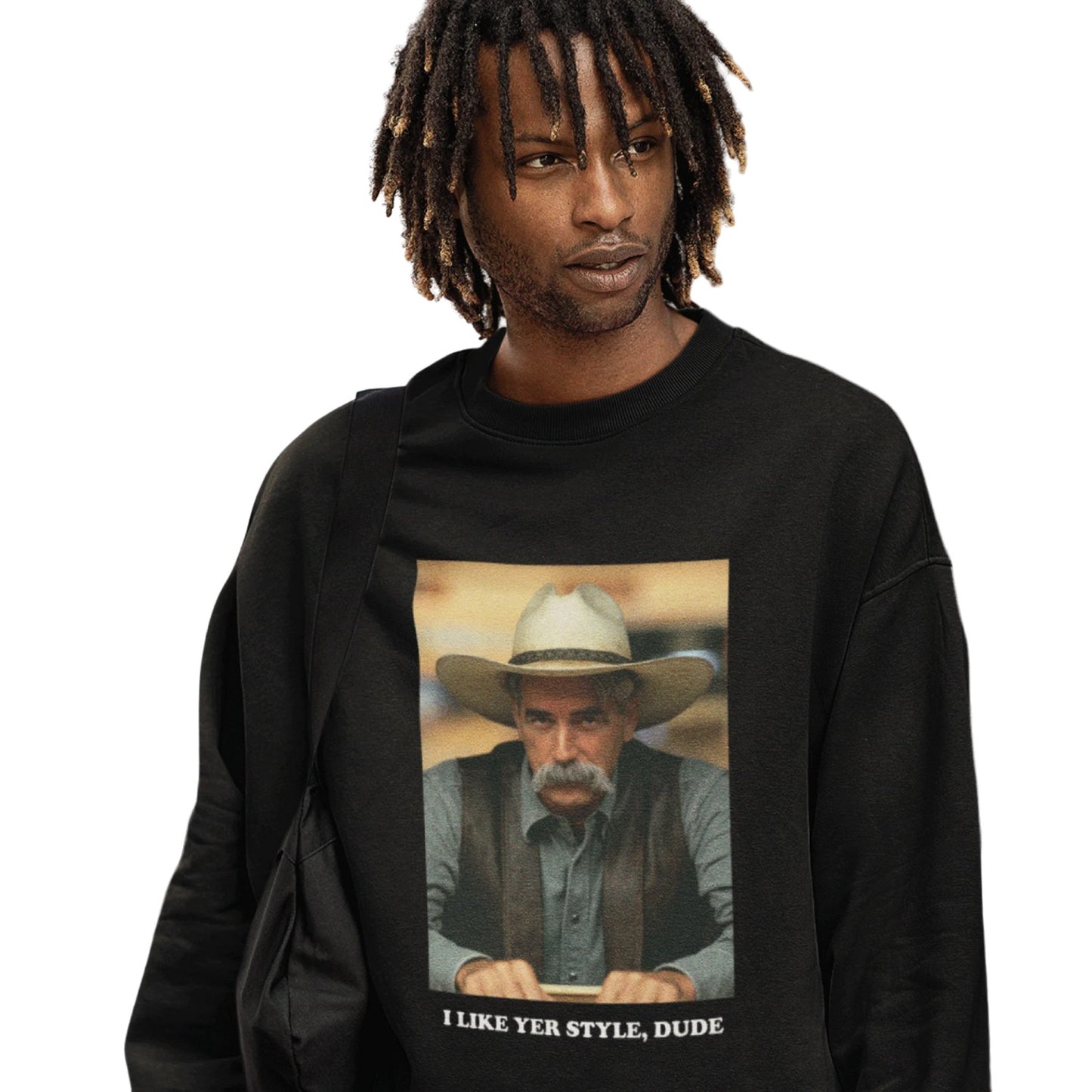 Black - Side - The Big Lebowski Unisex Adult The Stranger Sweatshirt