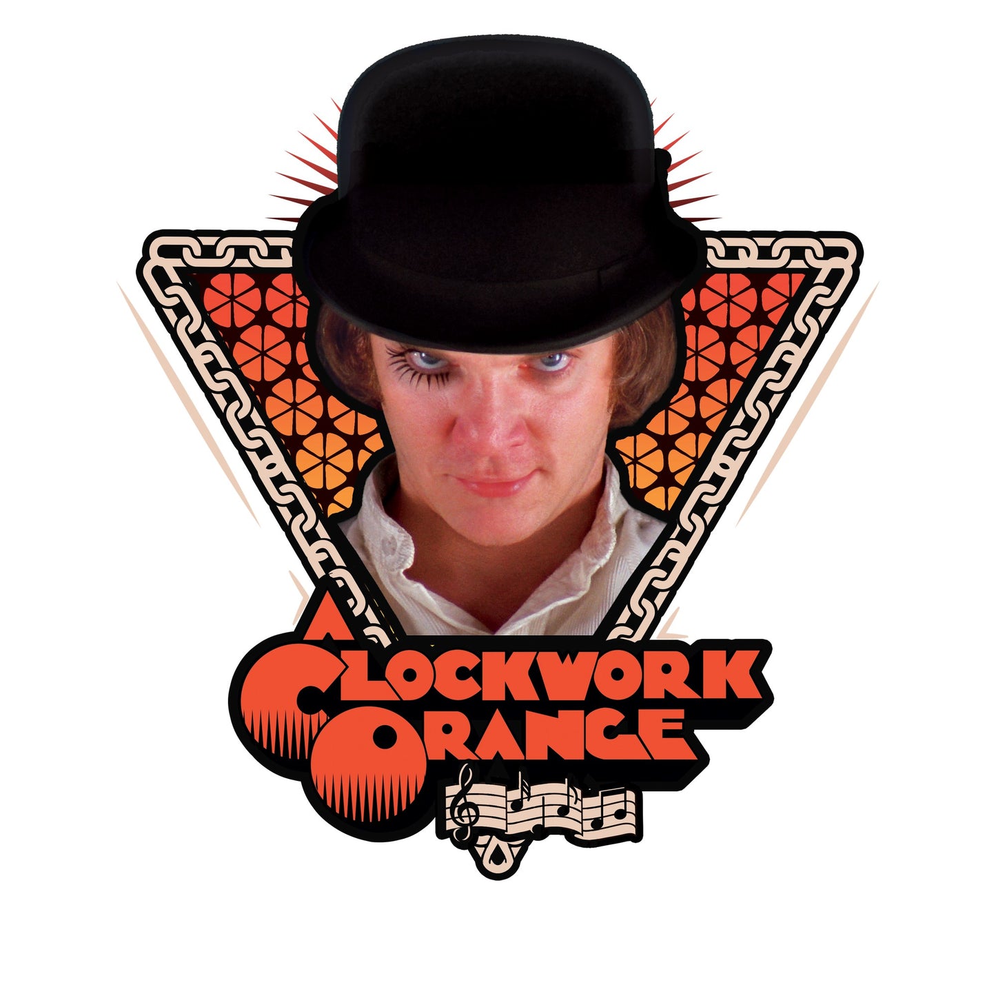 Black - Side - A Clockwork Orange Unisex Adult Triangle T-Shirt