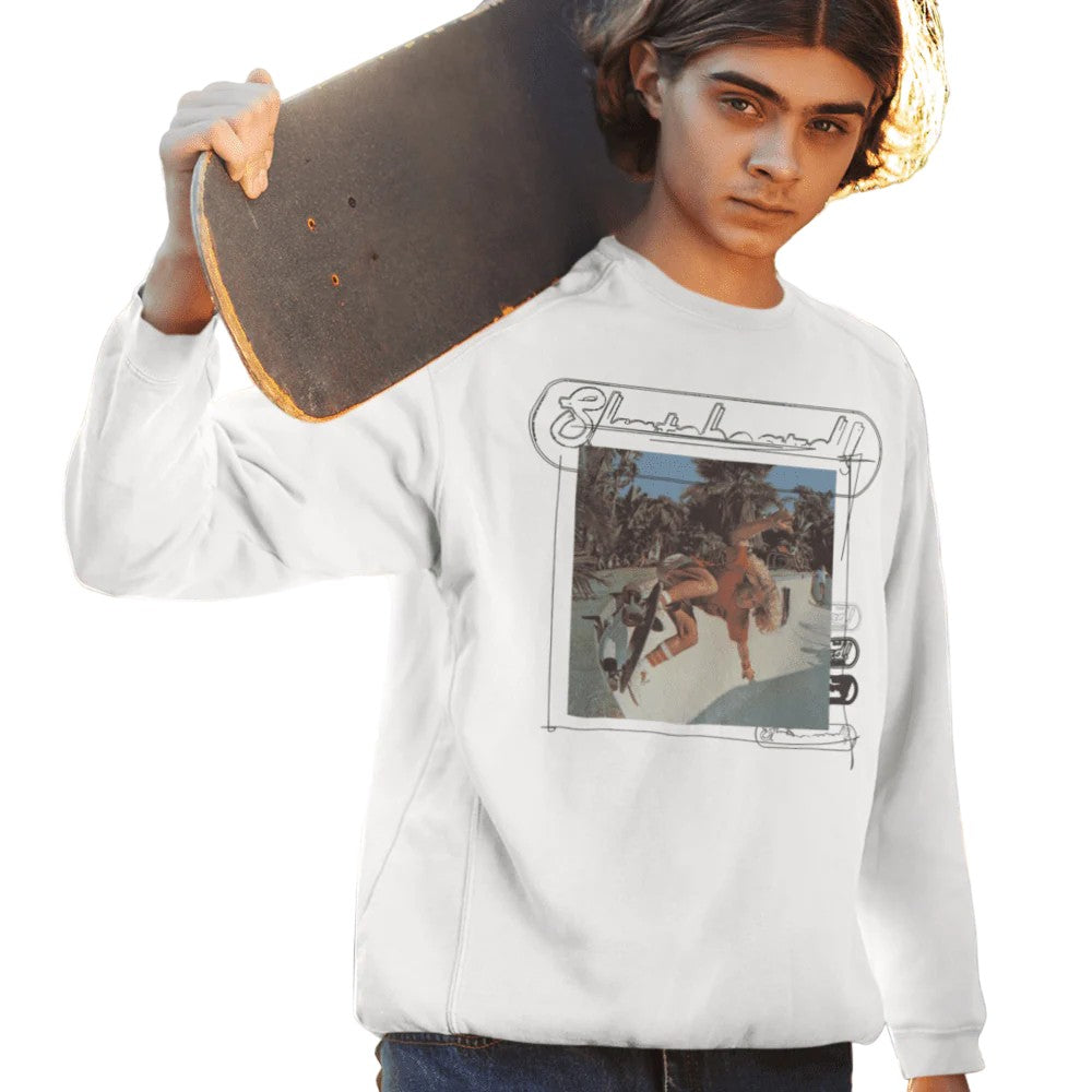 White - Side - Skateboard! Unisex Adult Magazine Photo 2 Sweatshirt