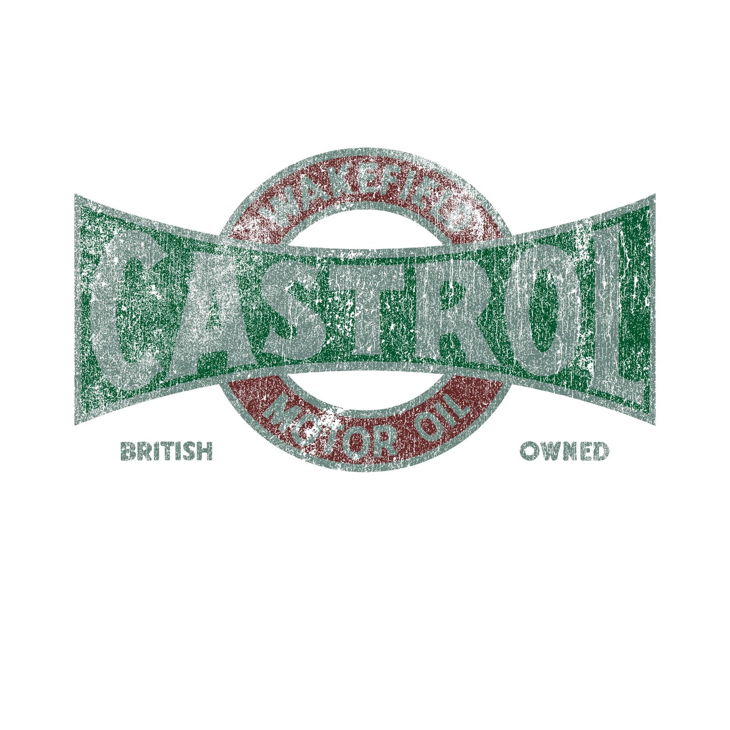 Dark Green - Side - Castrol Unisex Adult Vintage Hoodie