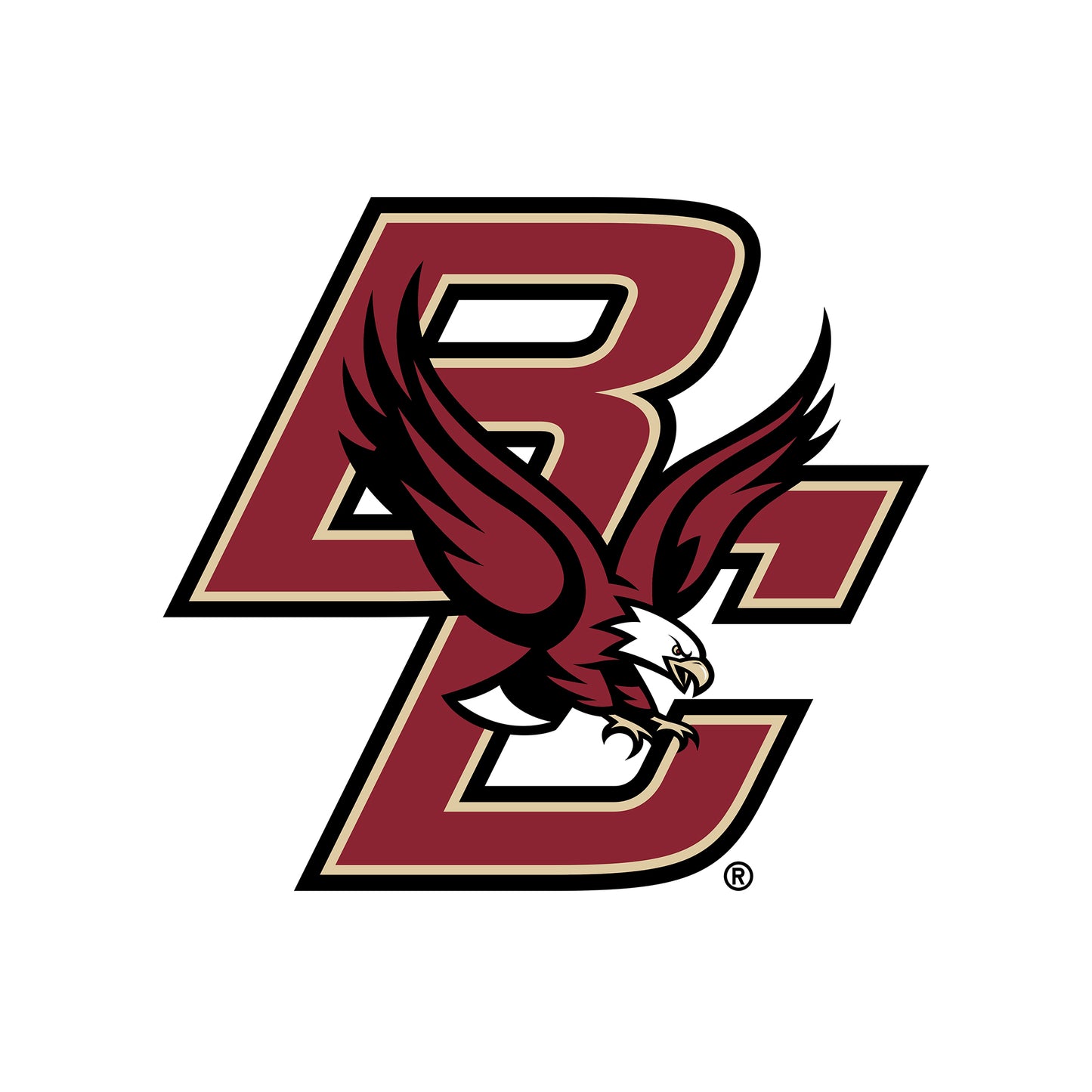 Heather Grey - Side - Boston College Unisex Adult Eagle T-Shirt