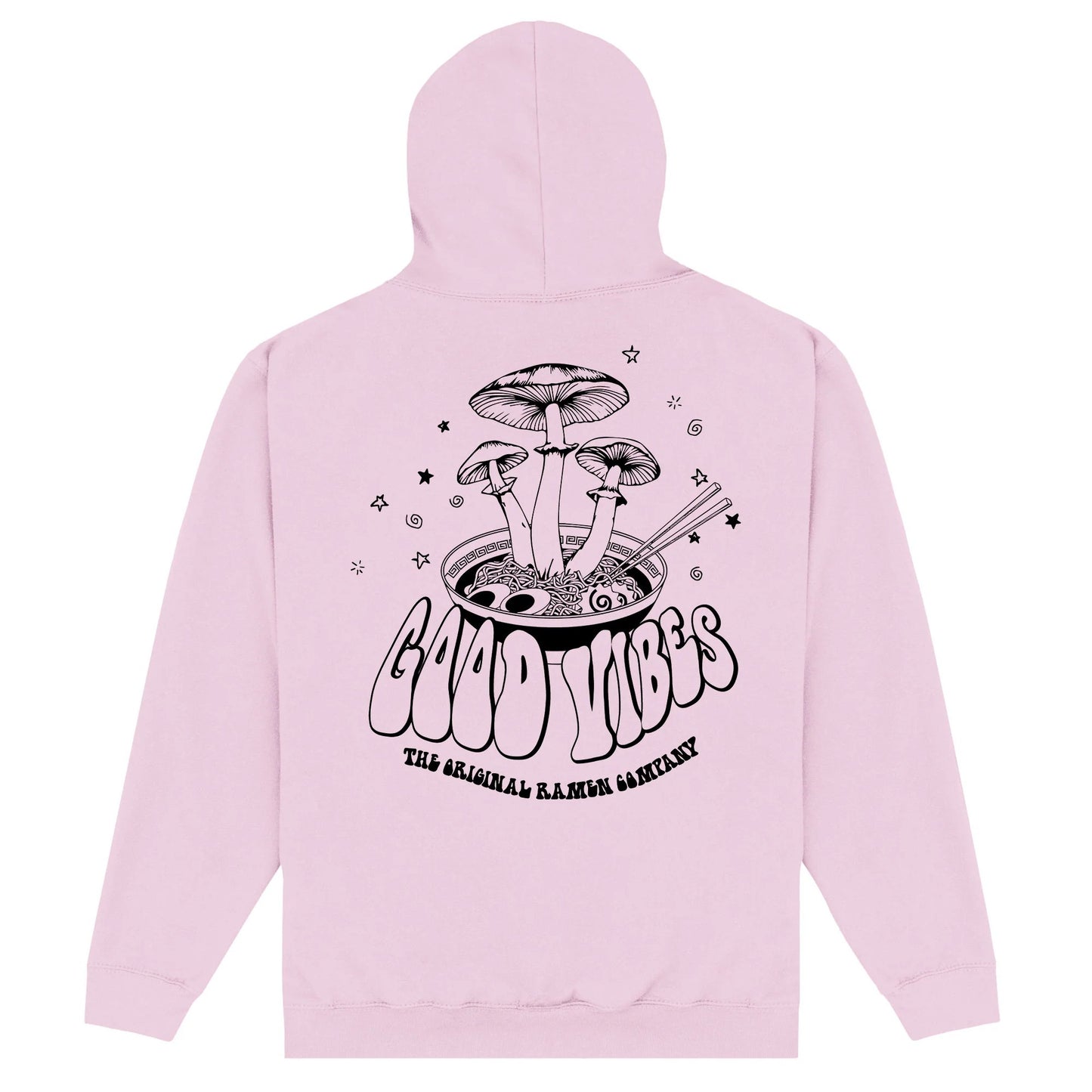 Light Pink - Back - The Original Ramen Company Unisex Adult Vibey Hoodie