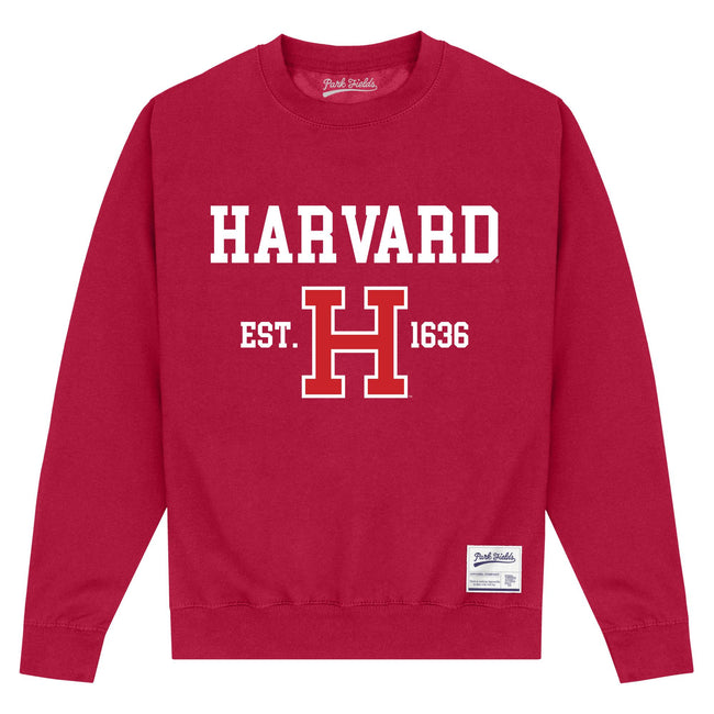 Maroon - Front - Harvard University Unisex Adult Est 1636 Sweatshirt