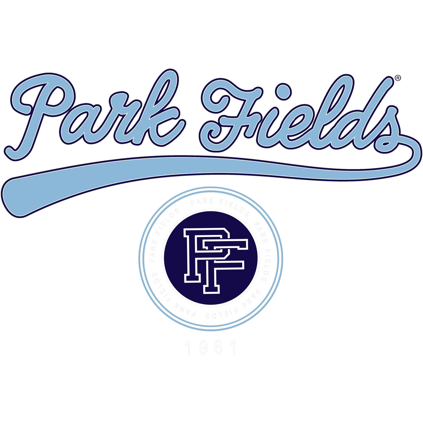Navy Blue - Side - Park Fields Unisex Adult Script Hoodie