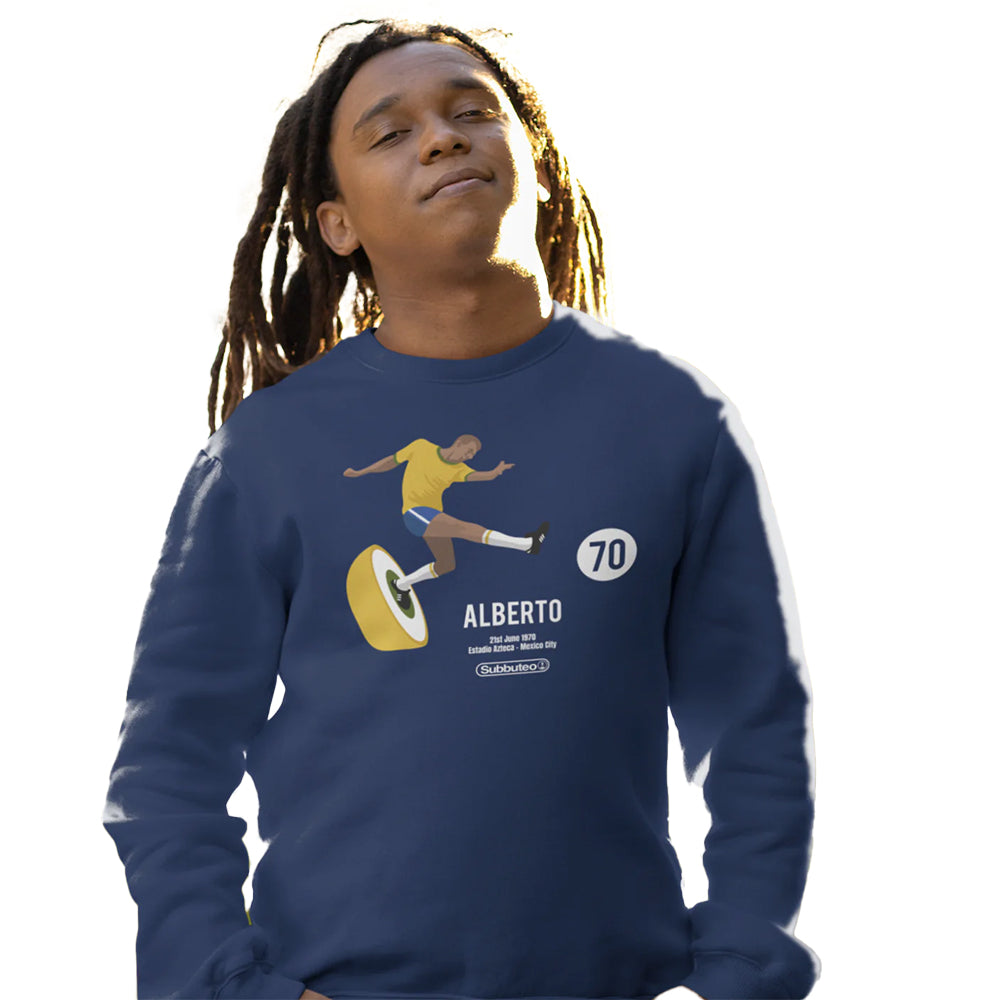 Navy - Side - Subbuteo Unisex Adult Alberto Sweatshirt