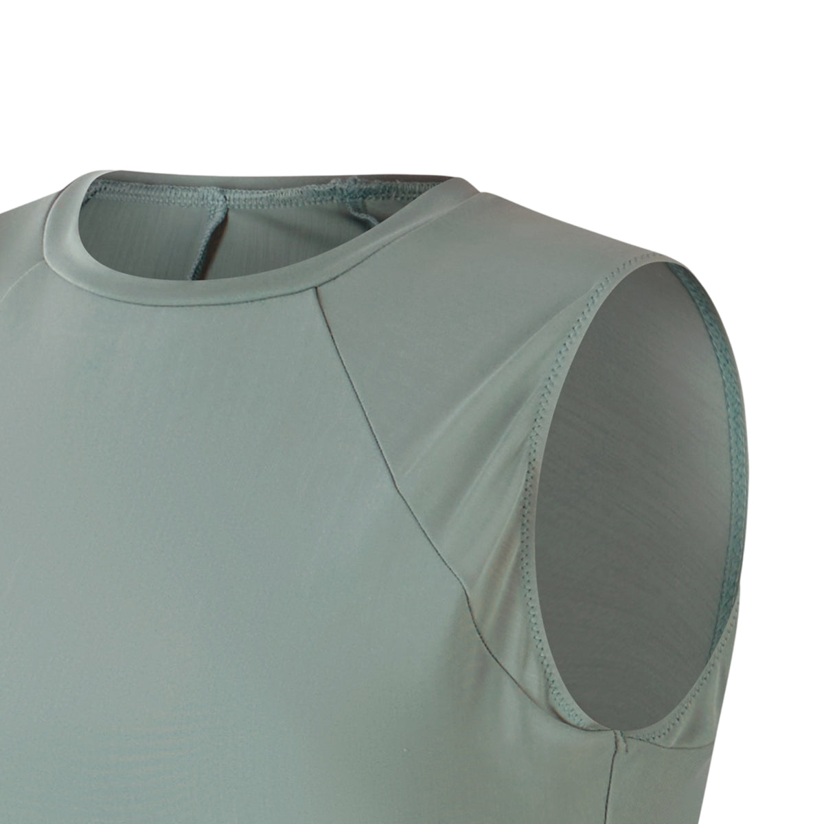 Green - Side - Speedo Womens-Ladies Mesh Crop Top