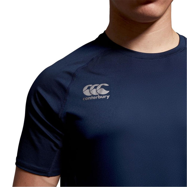 Navy - Side - Canterbury Mens Small Logo Lightweight T-Shirt