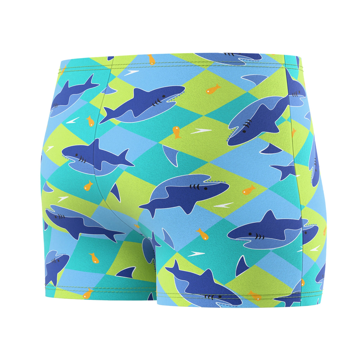 Blue-Green - Lifestyle - Speedo Boys Aqua Shark Swim Shorts