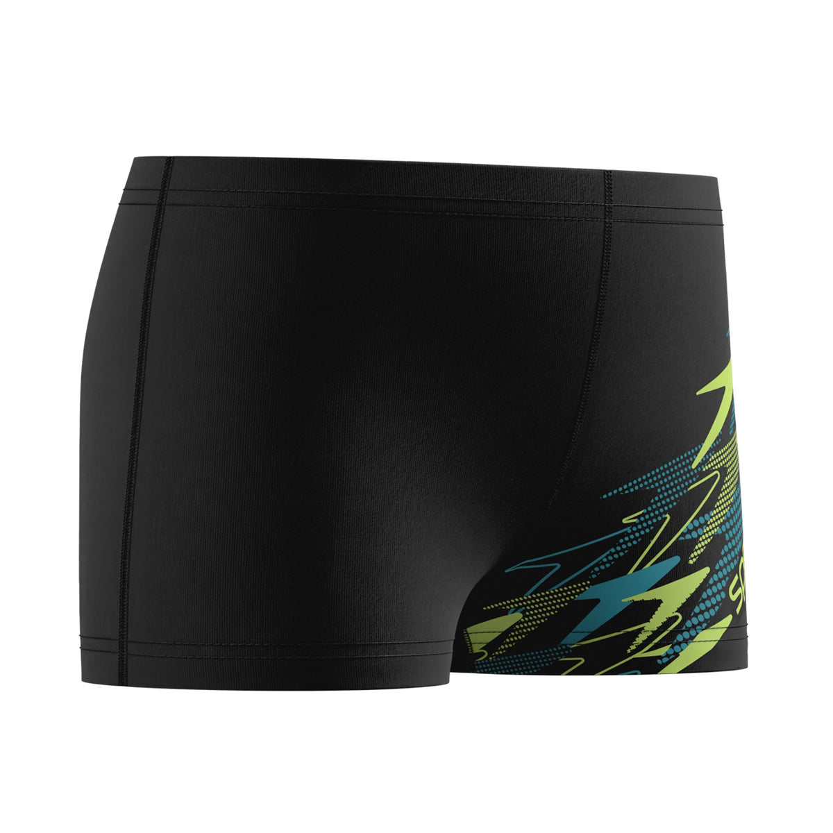 Black-Green - Lifestyle - Speedo Boys Medley Logo Swim Shorts