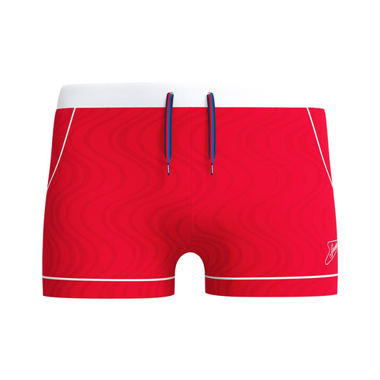 Red - Front - Speedo Mens Textured Swim Shorts