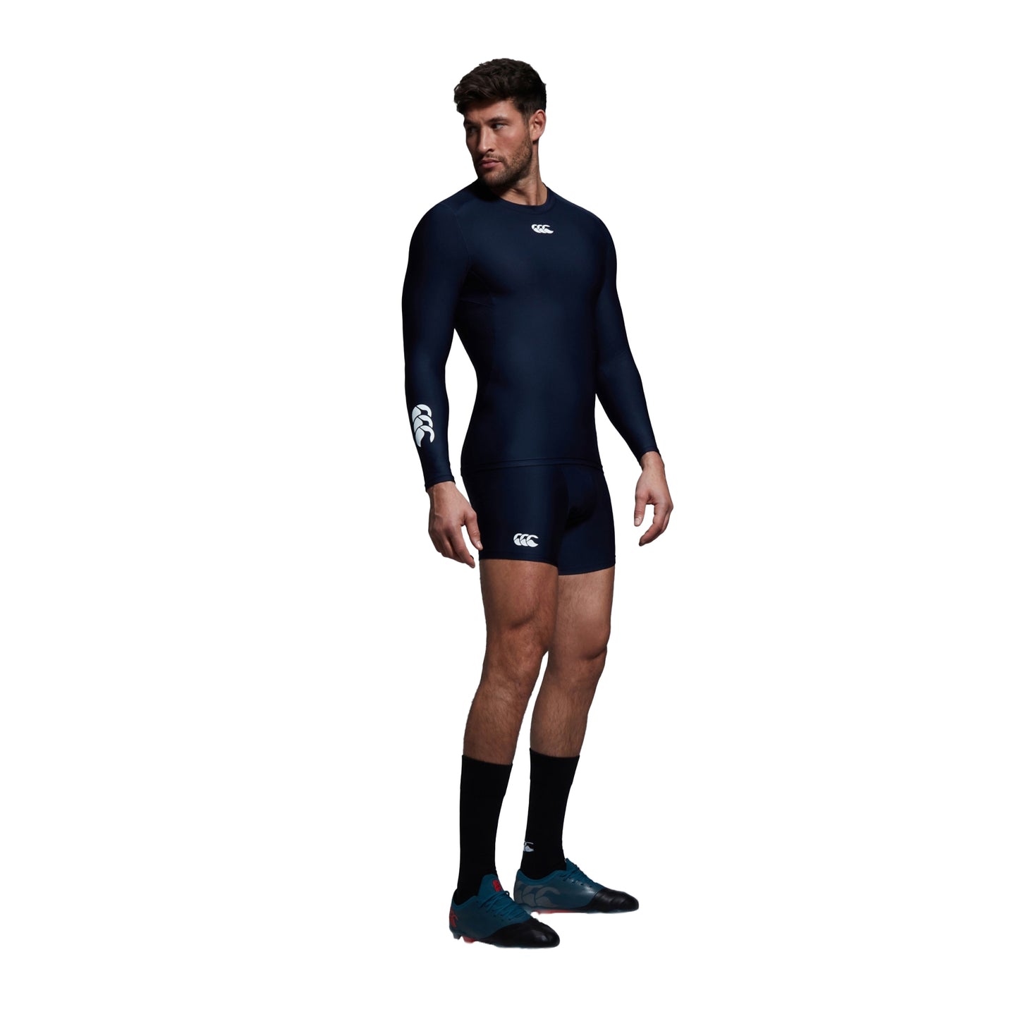 Navy - Pack Shot - Canterbury Mens Thermoreg Training Base Layer Shorts