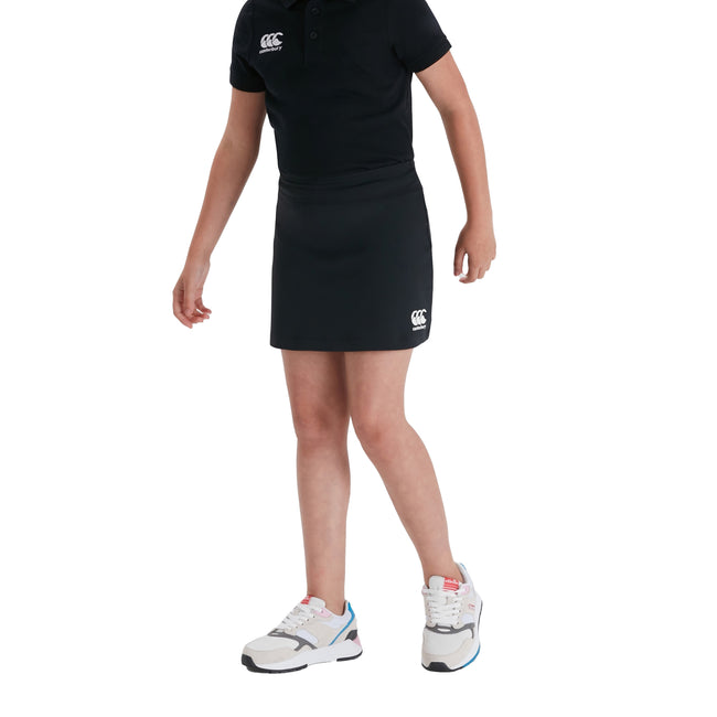 Black - Side - Canterbury Girls Plain Skort