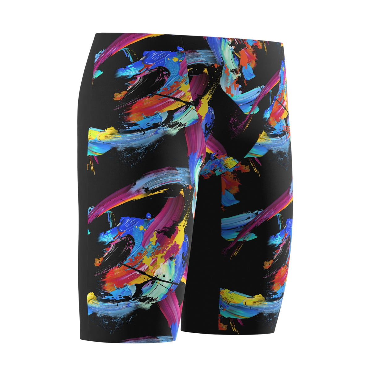 Black-Multicoloured - Pack Shot - Speedo Boys Painted Effect Endurance+ Jammer Shorts