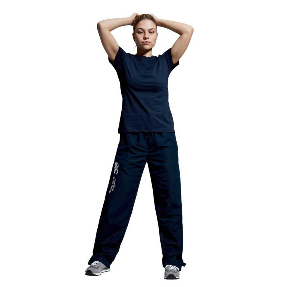 Navy - Pack Shot - Canterbury Womens-Ladies Stadium Open Hem Tracksuit Bottoms