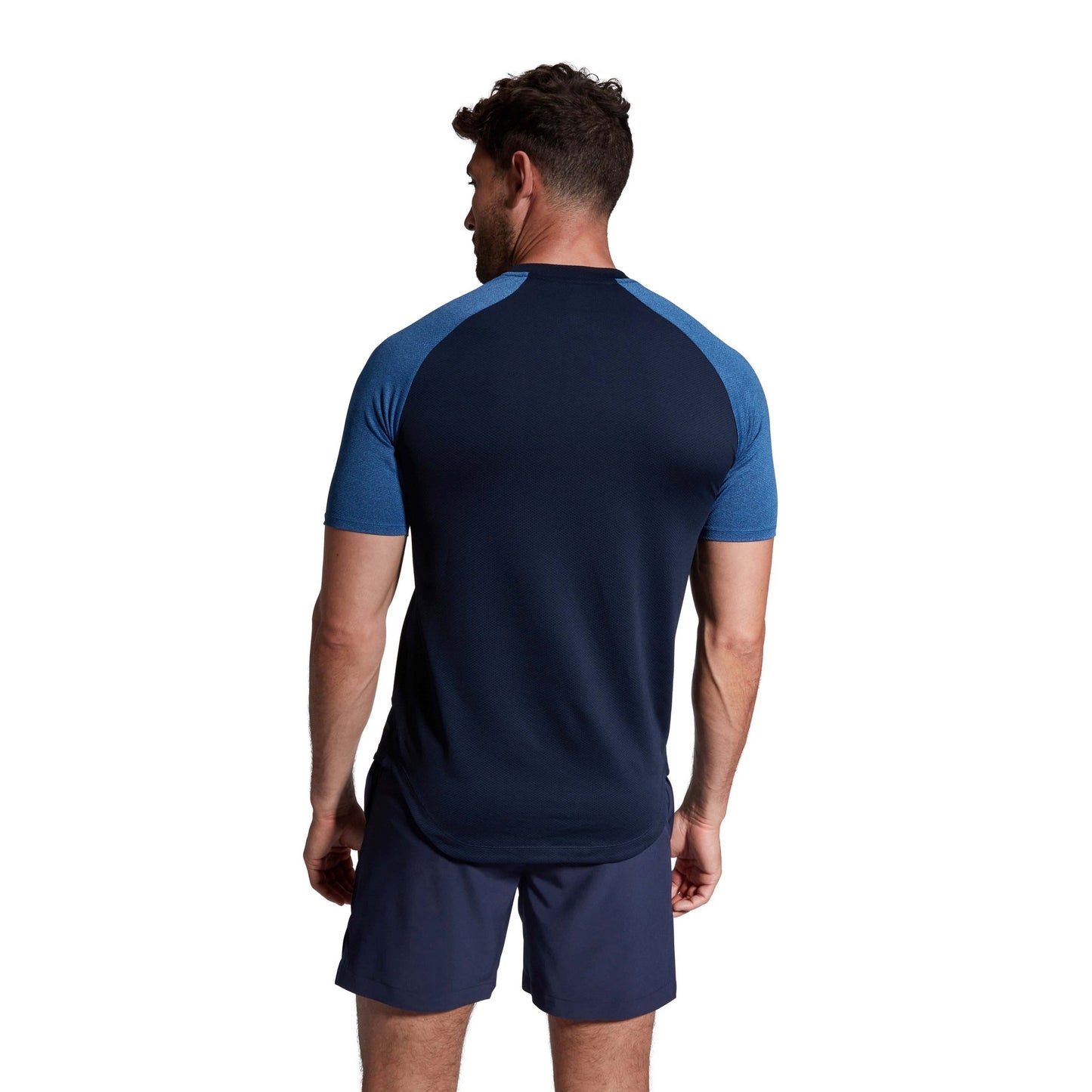Navy-True Navy Marl - Close up - Canterbury Mens Elite Training T-Shirt
