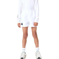 White - Pack Shot - Canterbury Childrens-Kids Cotton Drill Shorts