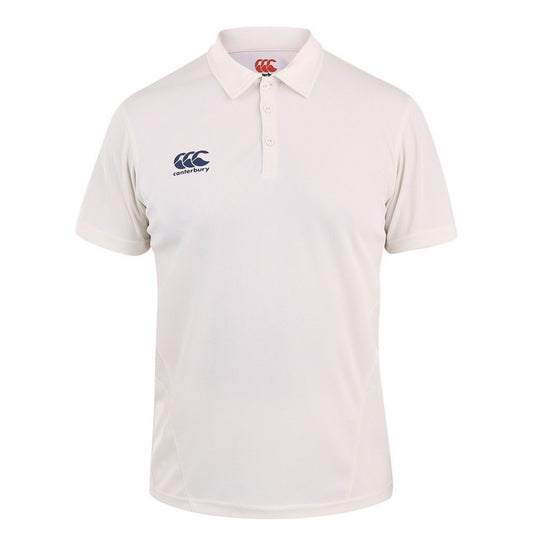 Cream - Front - Canterbury Childrens-Kids Cricket Polo Shirt