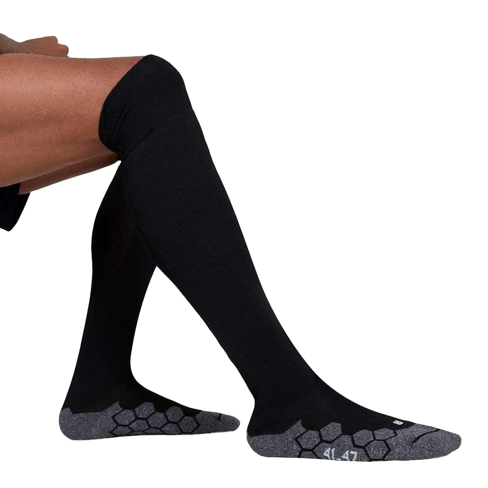Black-Grey - Side - Mitre Mens Division Football Socks