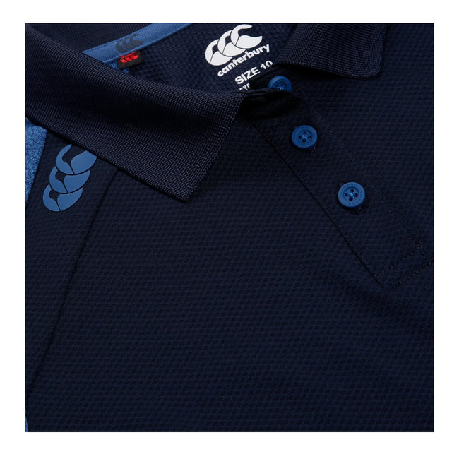 Navy-True Navy Marl - Side - Canterbury Womens-Ladies Elite Polo Shirt