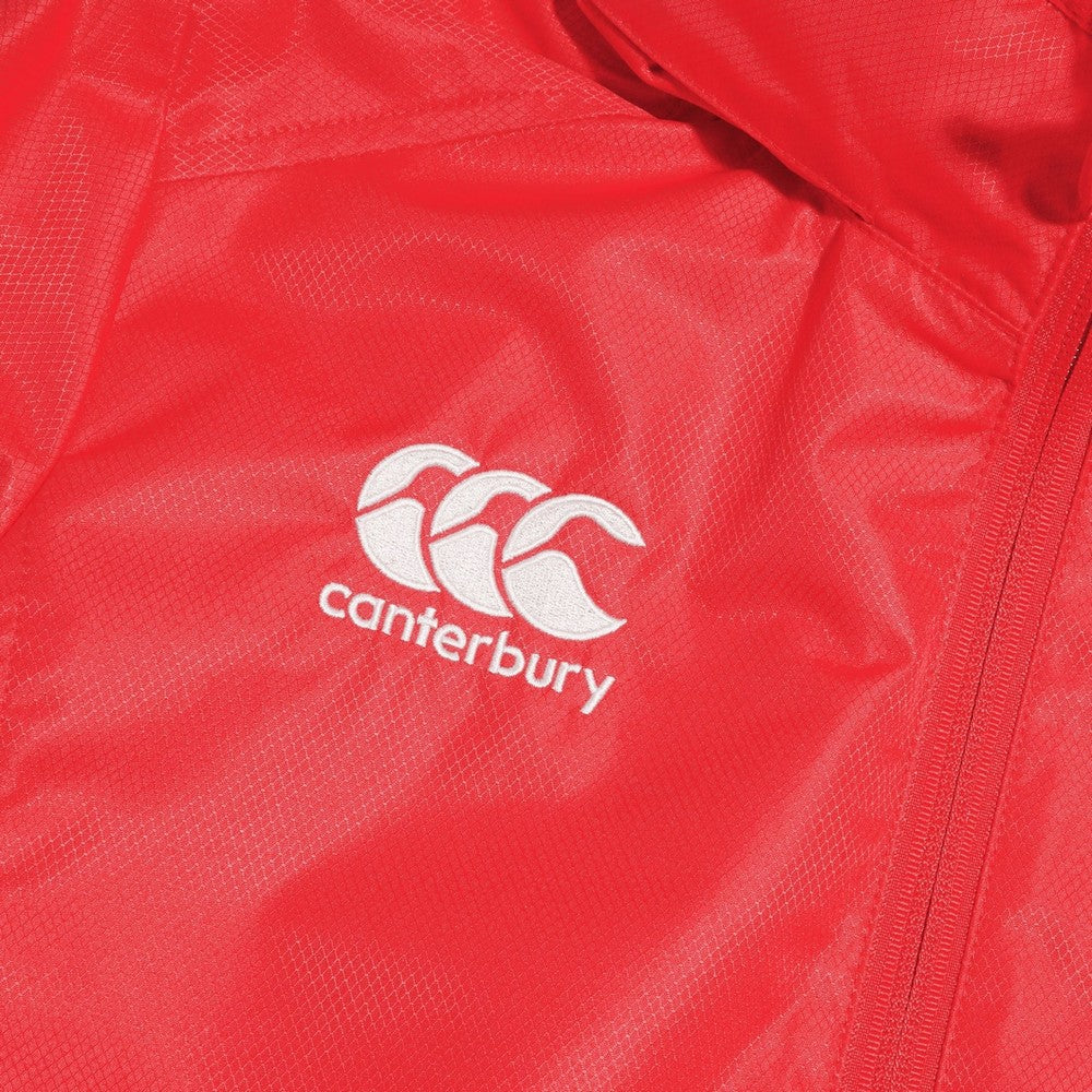 Flag Red - Back - Canterbury Childrens-Kids Club Vaposhield Waterproof Jacket