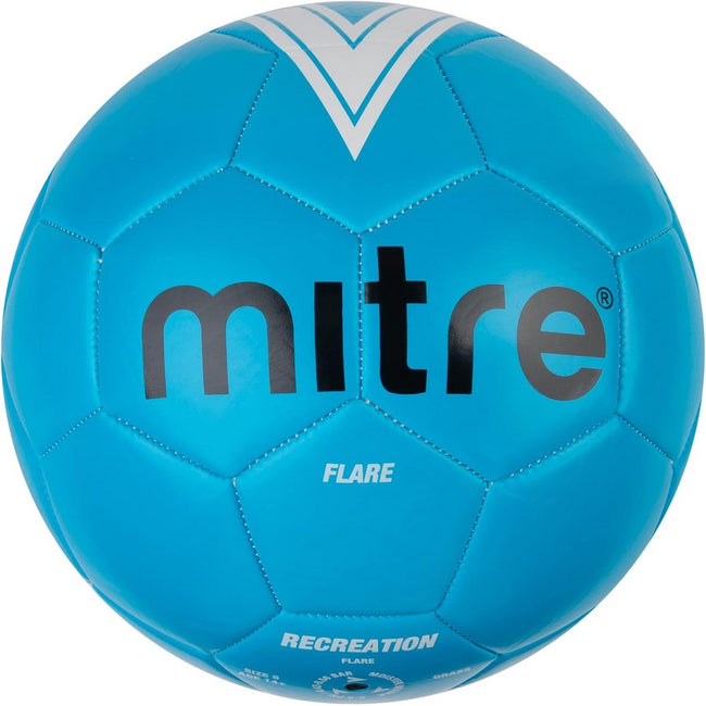 Fluorescent Blue-White - Front - Mitre Flare Mini Football