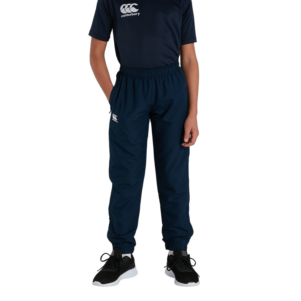 Navy - Pack Shot - Canterbury Childrens-Kids Club Plain Cuffed Tracksuit Bottoms