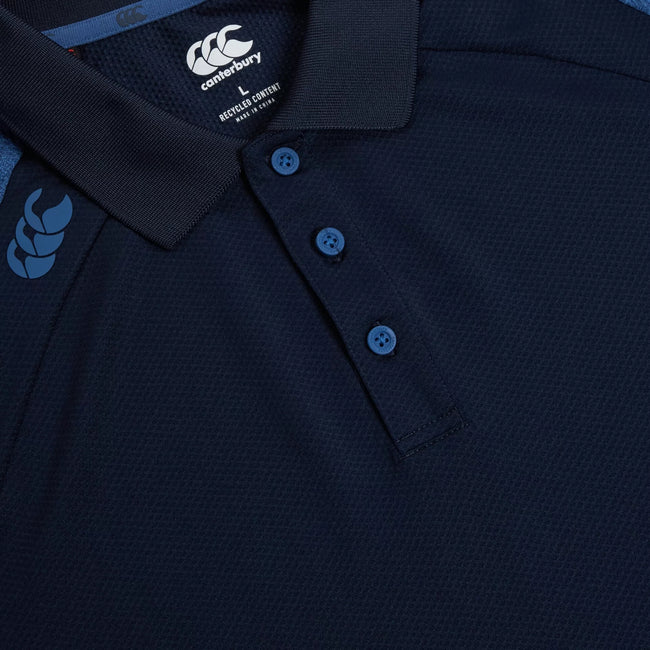 Navy-True Navy Marl - Side - Canterbury Mens Elite Polo Shirt