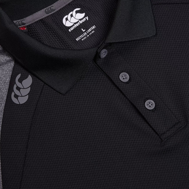 Black-Magnet Grey - Side - Canterbury Mens Elite Polo Shirt