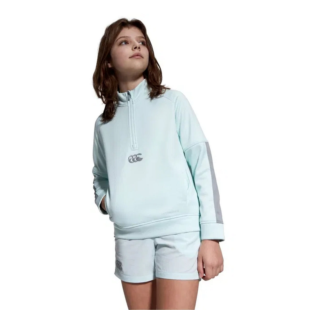 Skylight-Ultimate Grey - Lifestyle - Canterbury Childrens-Kids Thermoreg Half Zip Fleece Top