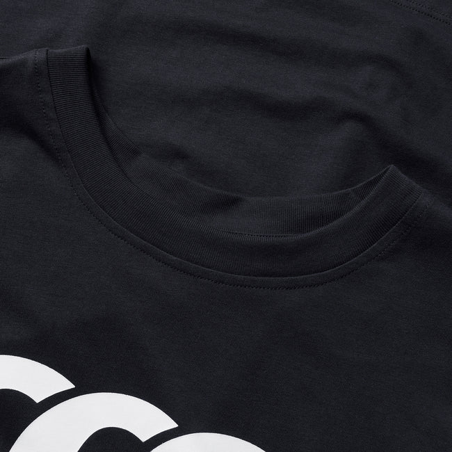 Black-Red-White - Side - Canterbury Mens Logo Organic Cotton T-Shirt