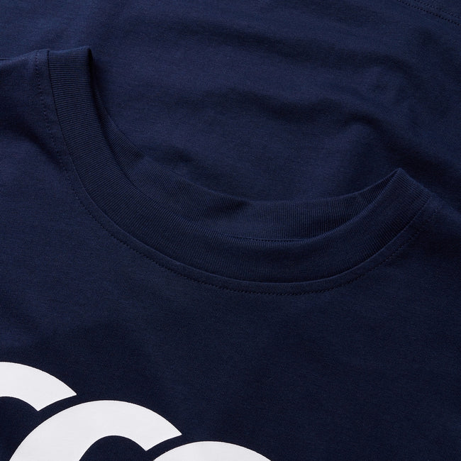 Navy - Side - Canterbury Mens Logo Organic Cotton T-Shirt