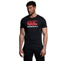 Black - Front - Canterbury Mens Logo Cotton Blend T-Shirt