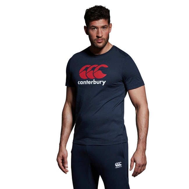 Navy - Lifestyle - Canterbury Mens Logo Cotton Blend T-Shirt