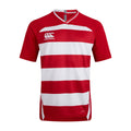 Flag Red - Front - Canterbury Mens Evader Hooped Vapodri Jersey