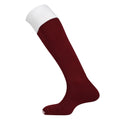 Maroon-White - Front - Mitre Childrens-Kids Mercury Contrast Socks