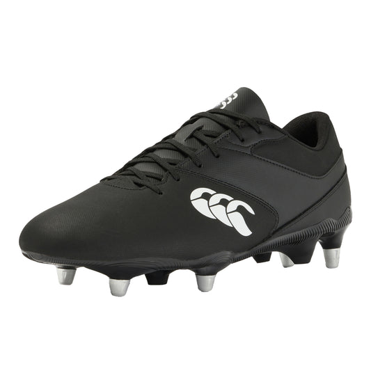 Black-White - Front - Canterbury Unisex Adult Phoenix Raze Soft Ground Rugby Boots