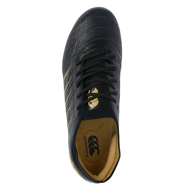 Black - Close up - Canterbury Unisex Adult Phoenix 2.0 Team Firm Ground Rugby Boots