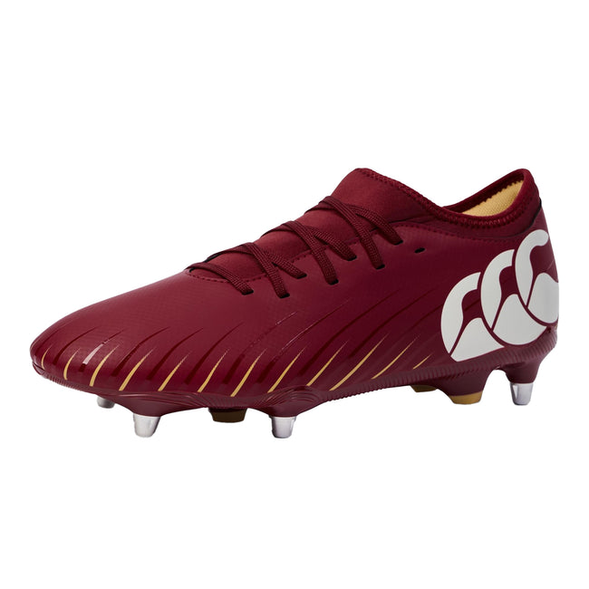 Red Dahlia - Front - Canterbury Unisex Adult Speed Falcon Team Soft Ground Rugby Boots