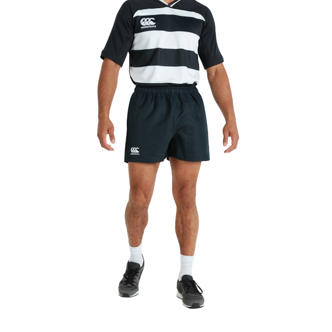 Black - Side - Canterbury Mens Professional Polyester Shorts