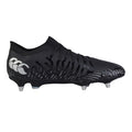 Black-Metallic Silver - Back - Canterbury Unisex Adult Speed Infinite Team Soft Ground Rugby Boots
