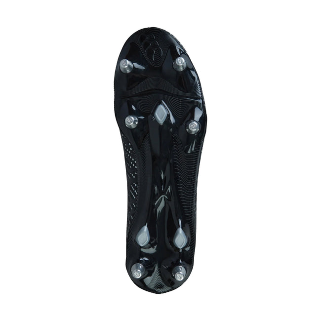 Black-Metallic Silver - Lifestyle - Canterbury Unisex Adult Speed Infinite Team Soft Ground Rugby Boots