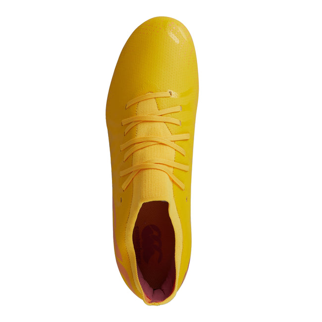Mars Red-Amber Yellow-Orange Crush - Side - Canterbury Unisex Adult Speed Infinite Team Soft Ground Rugby Boots