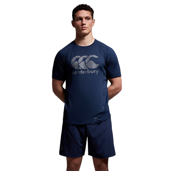 Navy - Side - Canterbury Mens Big Logo Super Light T-Shirt