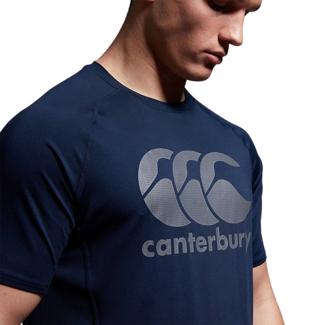 Navy - Lifestyle - Canterbury Mens Big Logo Super Light T-Shirt