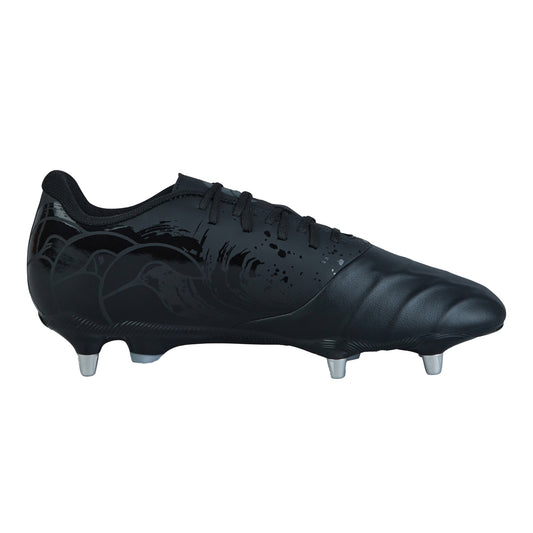 Black-Silver Metallic - Front - Canterbury Unisex Adult Phoenix Genesis Team Soft Ground Rugby Boots